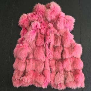 Pink Fur Fox Vest